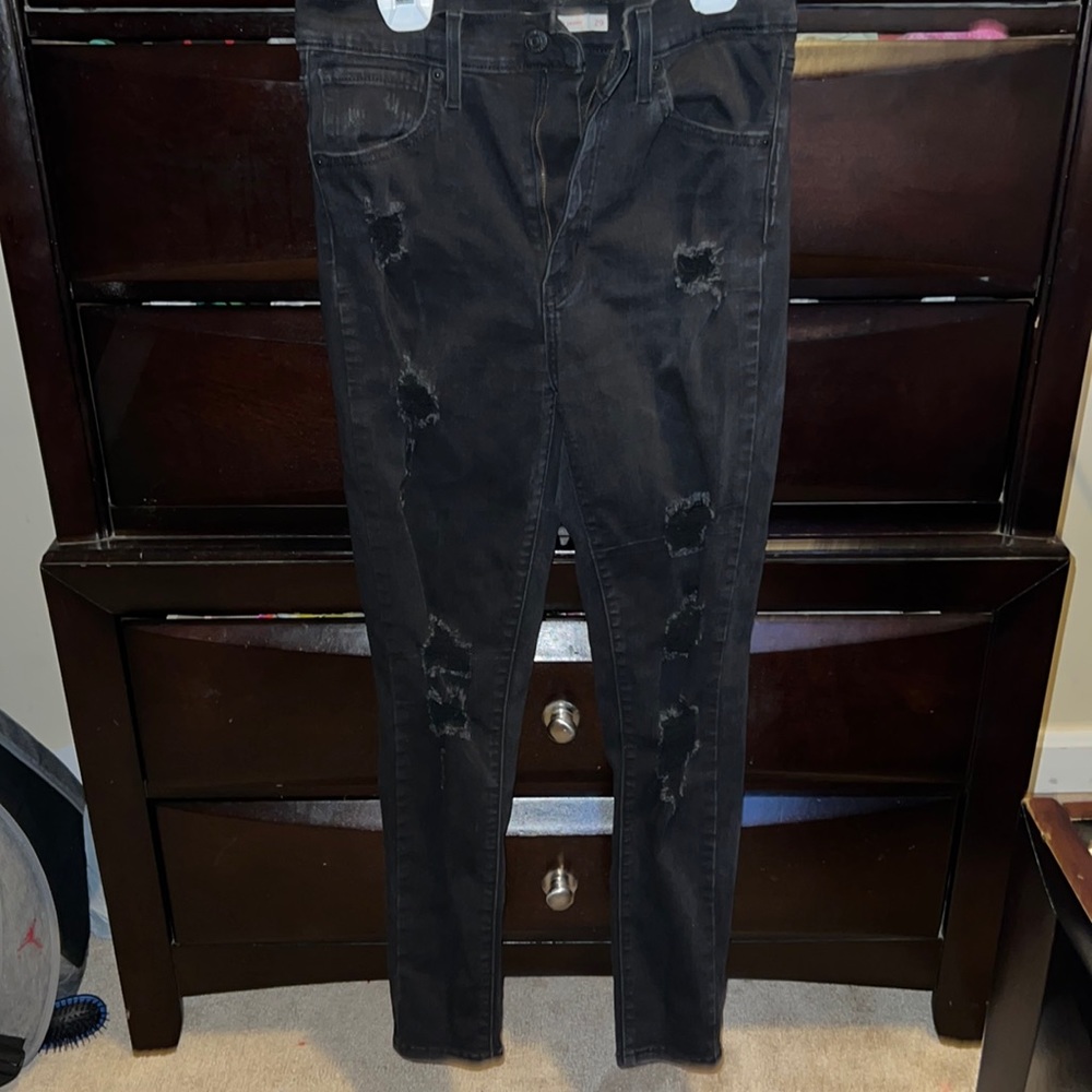 Black ripped jeans